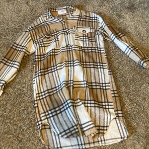 Panache flannel coat size small